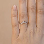 0.17 Curved Tiara Moissanite Wedding Band