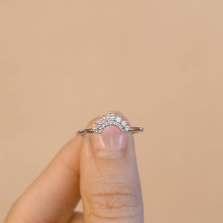 0.17 Curved Tiara Moissanite Wedding Band