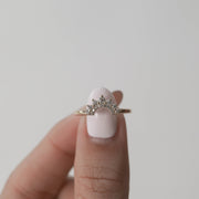 0.17 Curved Tiara Moissanite Wedding Band