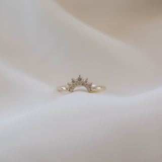 0.17 Curved Tiara Moissanite Wedding Band