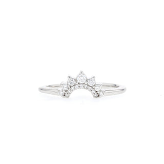 0.17 Curved Tiara Moissanite Wedding Band