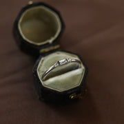 Baguette and Three Stone Thin Wedding Band