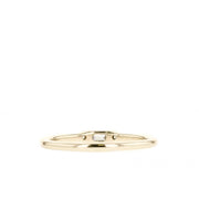 Baguette and Three Stone Thin Wedding Band