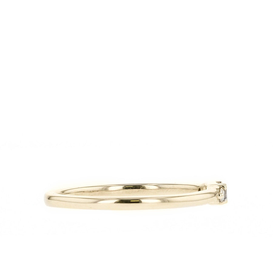 Baguette and Three Stone Thin Wedding Band