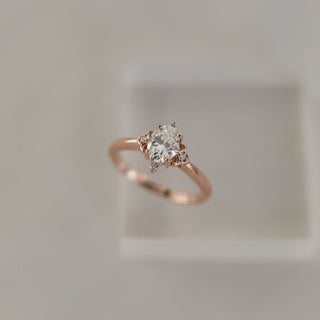 0.21 CT-0.47 Marquise Cluster Moissanite Engagement Ring