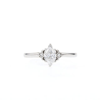 0.21 CT-0.47 Marquise Cluster Moissanite Engagement Ring