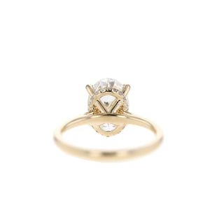 0.84 CT-1.91 CT Oval Cut Solitaire Moissanite Engagement Ring - Barbara Maison 