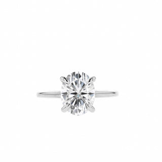 0.84 CT-1.91 CT Oval Cut Solitaire Moissanite Engagement Ring - Barbara Maison 