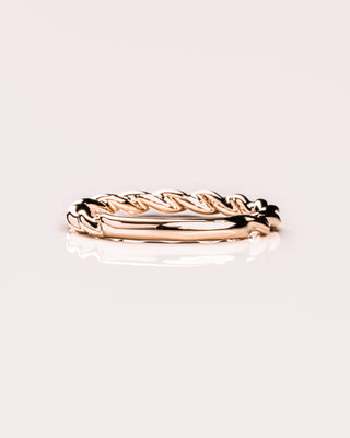 Classic Twisted Gold Wedding Band - Barbara Maison 