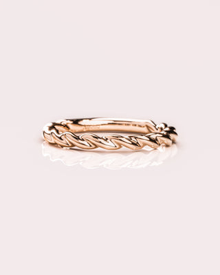 Classic Twisted Gold Wedding Band - Barbara Maison 