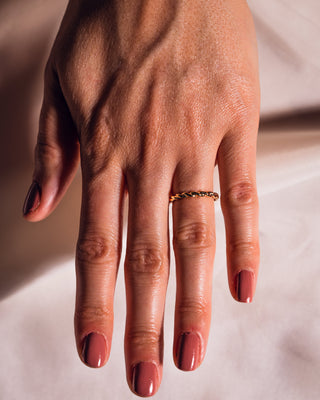 Classic Twisted Gold Wedding Band - Barbara Maison 