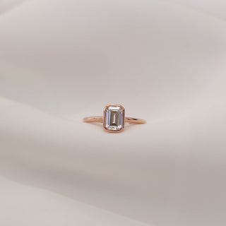 0.92 CT-3.24 CT Emerald Cut Solitaire Moissanite Engagement Ring - Barbara Maison 