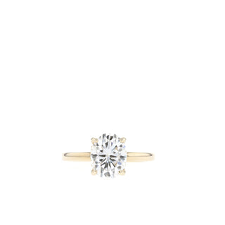 0.84 CT-1.91 CT Oval Cut Solitaire Moissanite Engagement Ring - Barbara Maison 