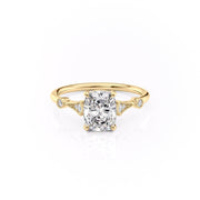 2.0 CT Elongated Cushion Cut Hidden Halo Moissanite Engagement Ring - Barbara Maison 