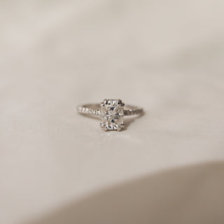 0.96 CT Cushion Cut Solitaire Moissanite Engagement Ring - Barbara Maison 