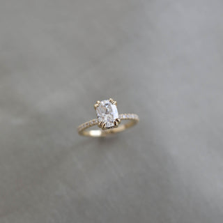 0.96 CT Cushion Cut Solitaire Moissanite Engagement Ring - Barbara Maison 