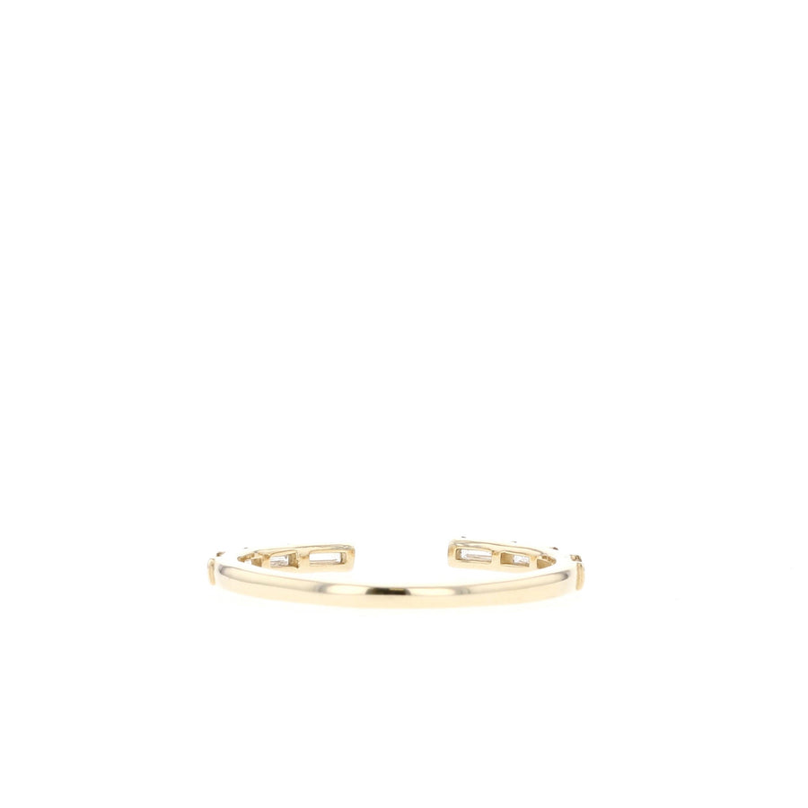 0.32 TCW Baguette Cut Open Moissanite Wedding Band - Barbara Maison 