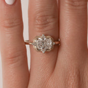 0.61 CT-1.67 CT Radiant Cluster Moissanite Engagement Ring - Barbara Maison 