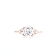 1.20 CT Oval Cut Cluster Moissanite Engagement Ring - Barbara Maison 