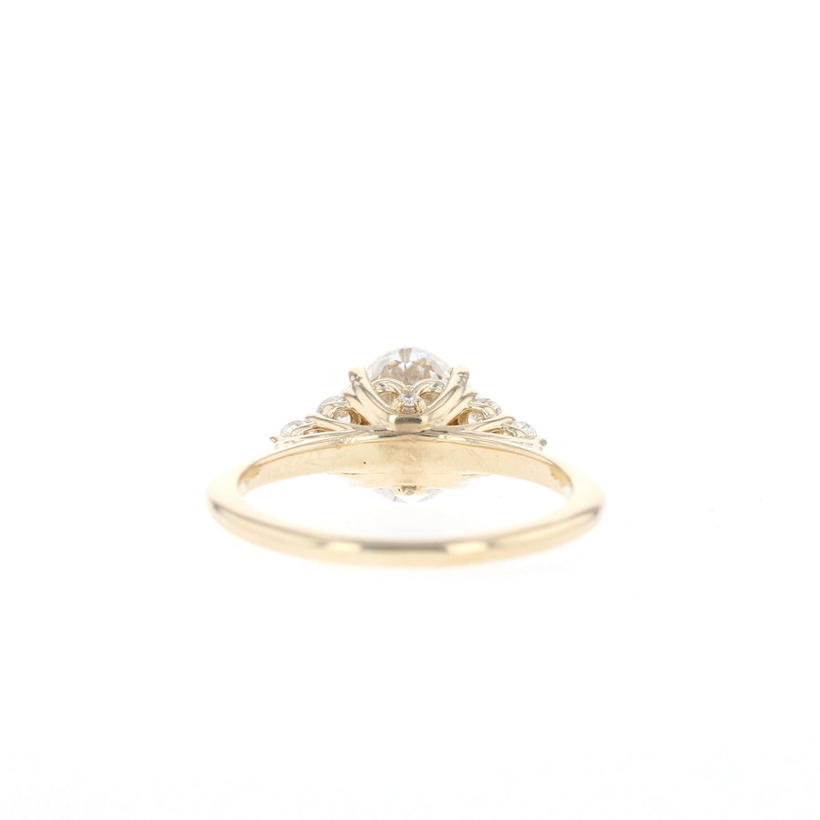 1.20 CT Oval Cut Cluster Moissanite Engagement Ring - Barbara Maison 