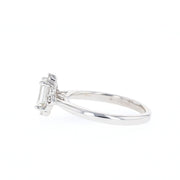 0.53 CT-1.60 CT Emerald Cut Cluster Moissanite Engagement Ring - Barbara Maison 