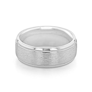 Milgrain Classic Wedding Band For Men - Barbara Maison 