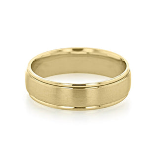 Men's Brushed Finish Classic Wedding Band - Barbara Maison 