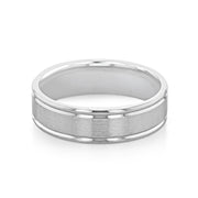 Brushed Finish Classic Men's Wedding Band - Barbara Maison 