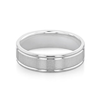 Brushed Finish Classic Men's Wedding Band - Barbara Maison 