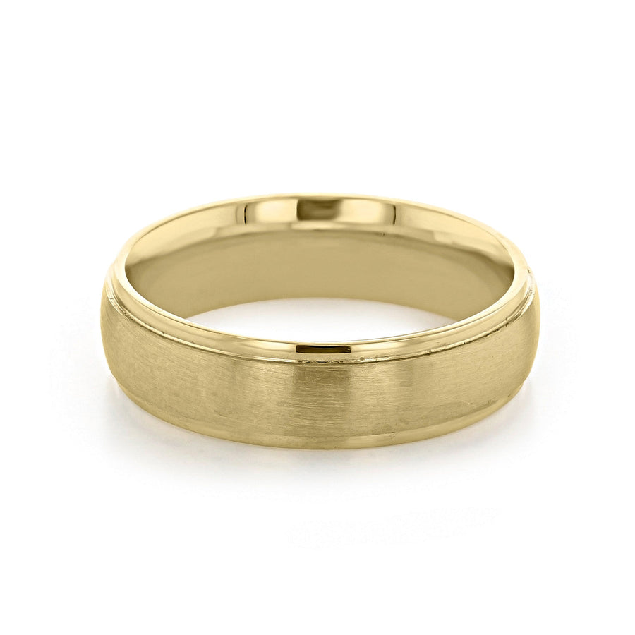 Brushed Polish Classic Men's Wedding Band - Barbara Maison 