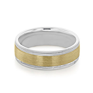 Classic Men's Wedding Band With Brushed Finish Metal - Barbara Maison 