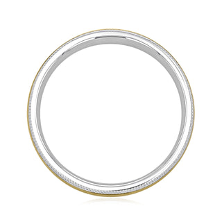 Classic Men's Wedding Band With Brushed Finish Metal - Barbara Maison 