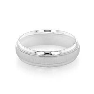 Sandpaper Finish Classic Men's Wedding Band - Barbara Maison 