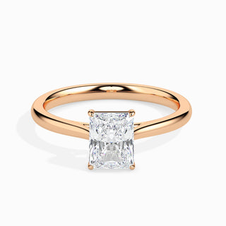 1ct Radiant F- VS Diamond Solitaire Engagement Ring