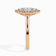 1ct Marquise F- VS Diamond Halo Engagement Ring