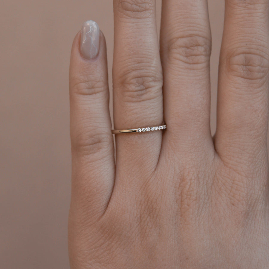 Half Eternity Moissanite Wedding Band