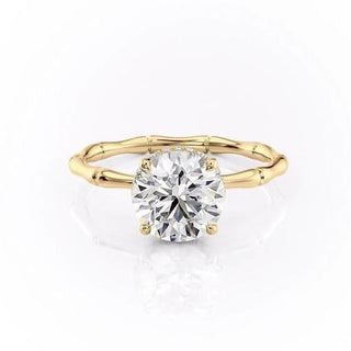 1.60 CT Round Cut Solitaire Style Moissanite Engagement Ring - Barbara Maison 