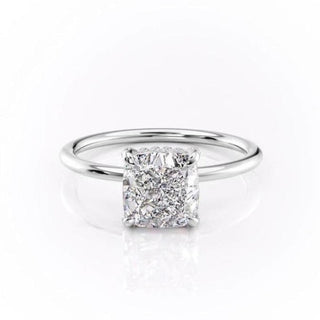 2.54 CT Cushion Cut Solitaire Style Moissanite Engagement Ring - Barbara Maison 