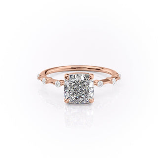 2.54 CT Cushion Cut Dainty Moissanite Engagement Ring - Barbara Maison 