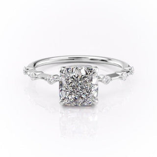 2.54 CT Cushion Cut Dainty Moissanite Engagement Ring - Barbara Maison 