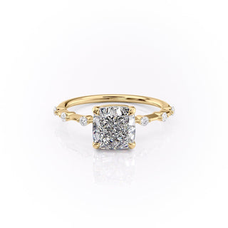 2.54 CT Cushion Cut Dainty Moissanite Engagement Ring - Barbara Maison 