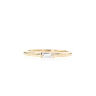 Baguette Single Stone Moissanite Wedding Band