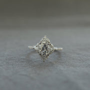 0.84 CT-1.33 CT Oval Cut Cluster Moissanite Engagement Ring - Barbara Maison 