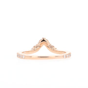 0.25 TCW Marquise & Round Cut Curved Moissanite Wedding Band - Barbara Maison 