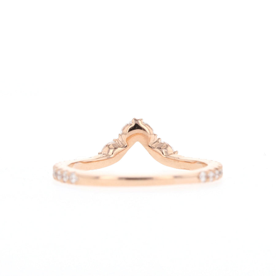 0.25 TCW Marquise & Round Cut Curved Moissanite Wedding Band - Barbara Maison 