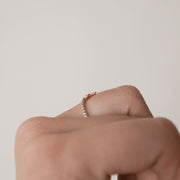 0.25 TCW Marquise & Round Cut Curved Moissanite Wedding Band - Barbara Maison 