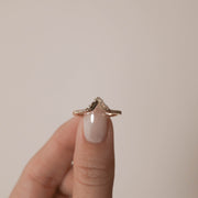 0.25 TCW Marquise & Round Cut Curved Moissanite Wedding Band - Barbara Maison 