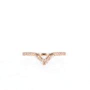 0.25 TCW Marquise & Round Cut Curved Moissanite Wedding Band - Barbara Maison 