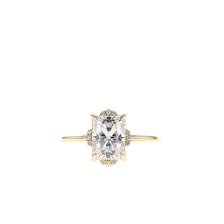 1.04 CT-2.43 CT Radiant Cut Cluster Moissanite Engagement Ring - Barbara Maison 