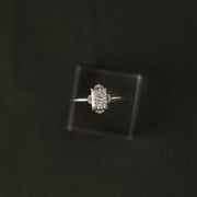 1.04 CT-2.43 CT Radiant Cut Cluster Moissanite Engagement Ring - Barbara Maison 